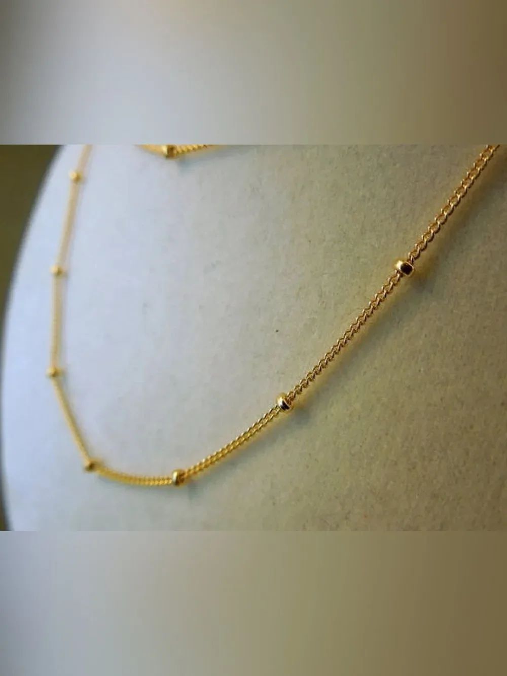 Gold Bead Necklace M1871